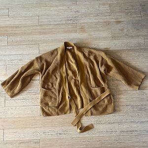 Madewell Mustard Ribbed Cardigan